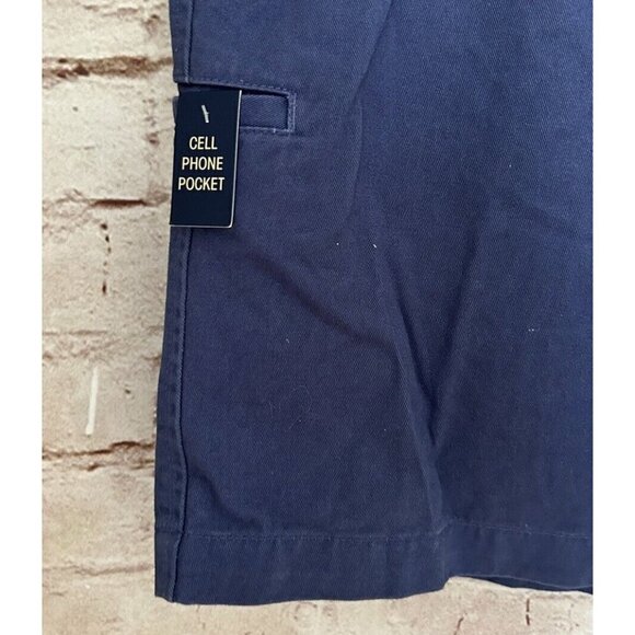 Saddlebred Chino Shorts Mens 38W Blue Cell Pocket 8.5" Inseam NEW - Picture 3 of 4